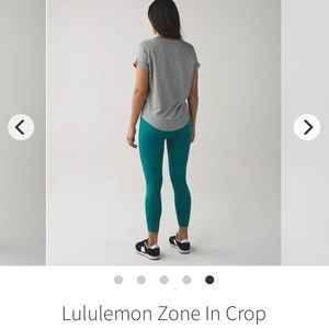lululemon zone in crop legging forage teal